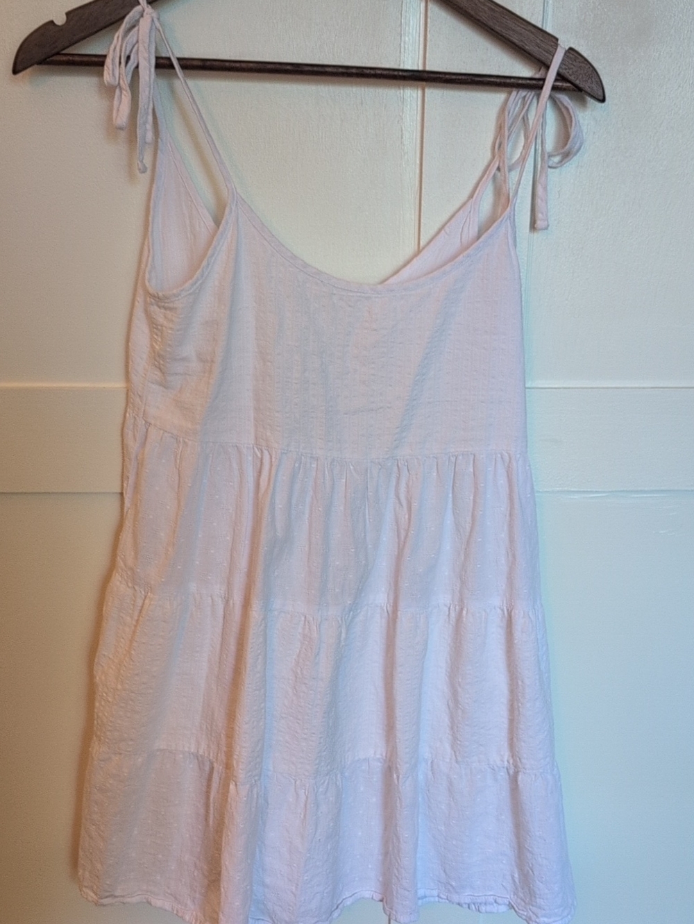 Cotton On Light Pink Tie-Shoulder Tiered Camisole